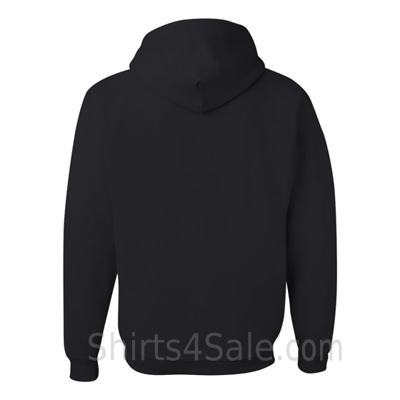 Black hooded sweatshirt back view