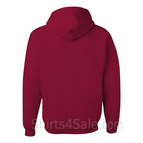 Dark Red hooded sweatshirt back view