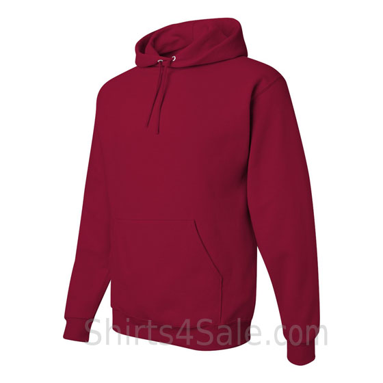Dark Red hooded sweatshirt side view