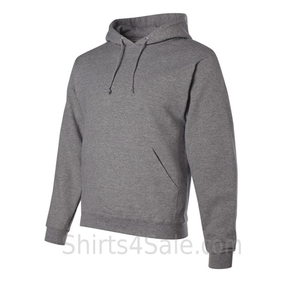 Gray/Grey hooded sweatshirt side view