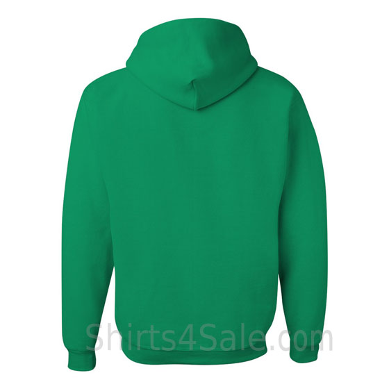 Green hooded sweatshirt back view