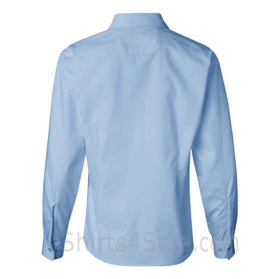 Carolina Blue Stain Resistant Women's Dress Shirt back view