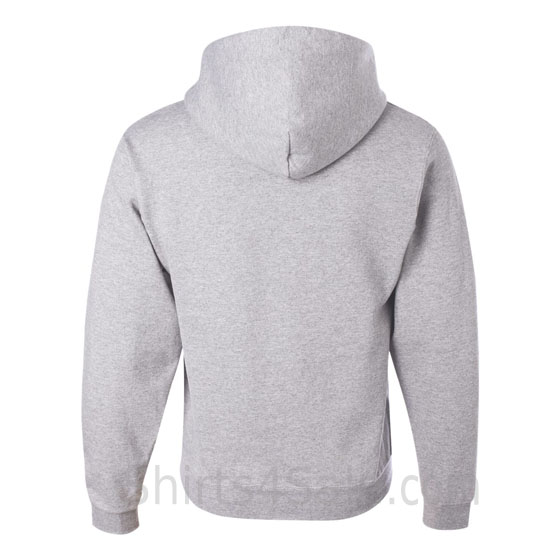 Light Gray hooded sweatshirt back view