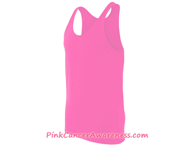 Unisex Jersey Tank - Pink Side View