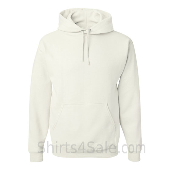 White hooded sweatshirt side view