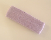 Soft lilac terry sport headband for sweat