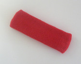 Red terry sport headband for sweat