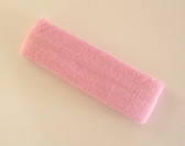 Light pink terry sport headband for sweat