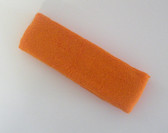Light orange terry sport headband for sweat