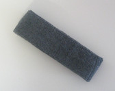 Charcoal gray terry sport headband for sweat