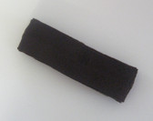 Brown terry sport headband for sweat