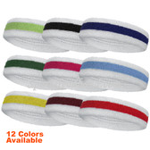 Step on to the court with this bright white-red-white sweatband and be sure to turn heads. Made with superior breathable material this absorbs all the sweat keeping you dry and comfortable. The optimal amount of elasticity in the superior fabric makes sure its stays up all day!