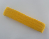Yellow long sport headband terry cloth for sweat