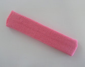 Pink long sport headband terry cloth for sweat
