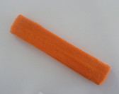 Orange long sport headband terry cloth for sweat