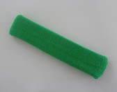 Bright green long sport headband terry cloth for sweat
