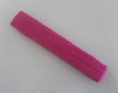 Hot pink long sport headband terry cloth for sweat