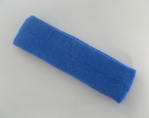 Large cerulean blue sports sweat headband pro