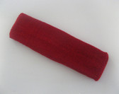 Large dark red sports sweat headband pro