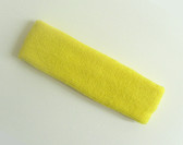 Bright yellow terry sports headband for athletic sweat