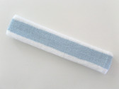 White light sky blue white striped tennis headband terry long