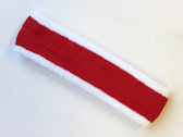 Red with white trim headbands sports pro