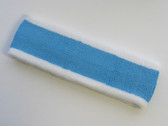 Bright skye blue with white trim headbands sports pro