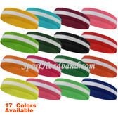 White in the Middle Striped Terry Sweat Sport athlete Head Sweatband