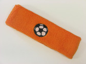 Orange custom headband sports sweat terry