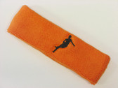 Orange custom headbands sports sweat terry