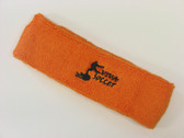 Orange custom sport head band sweat terry