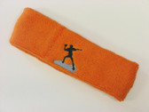 Orange custom sports headband sweat terry