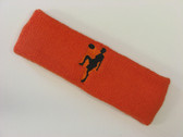 Dark orange custom sport headband sweat terry