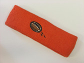 Dark orange custom terry head band sports sweat