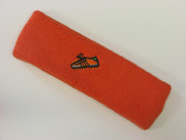 Dark orange custom sport sweat headband terry