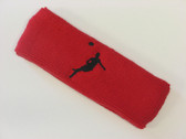 Red custom headbands sports sweat terry