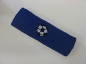 Blue custom headband sports sweat terry