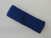 Blue custom sport headbands sweat terry