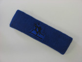 Blue custom sport sweat headbands terry