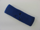 Blue custom terry headband sports sweat