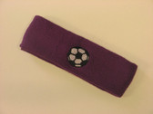 Purple custom headband sports sweat terry