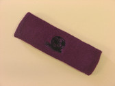 Purple custom sport headbands sweat terry