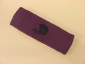 Purple custom sport sweat head band terry