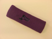Purple custom sport head band sweat terry