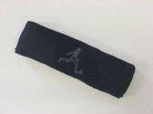 Navy custom terry headband sports sweat