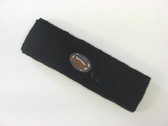 Black custom terry head band sports sweat