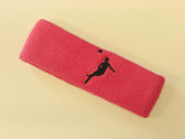 Brigth pink custom headbands sports sweat terry