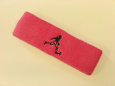 Brigth pink custom terry headband sports sweat