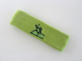 Lime green custom sport sweat headbands terry