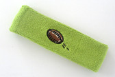 Lime green custom terry head band sports sweat